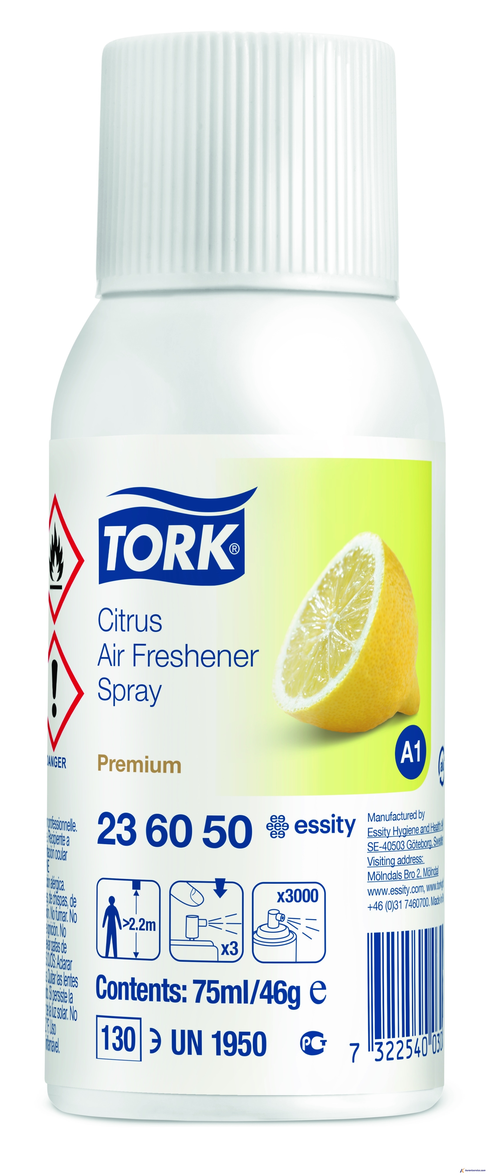 Tork Аэрозольный освежитель воздуха (цитрусовый) 236050 A1 купить в интернет-магазине Курорт Сервис