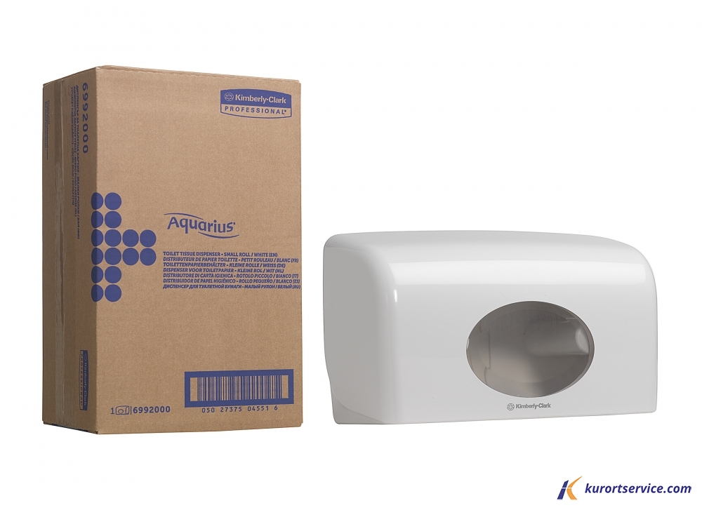 Диспенсер для туалетной бумаги в малых рулонах Aquarius белый