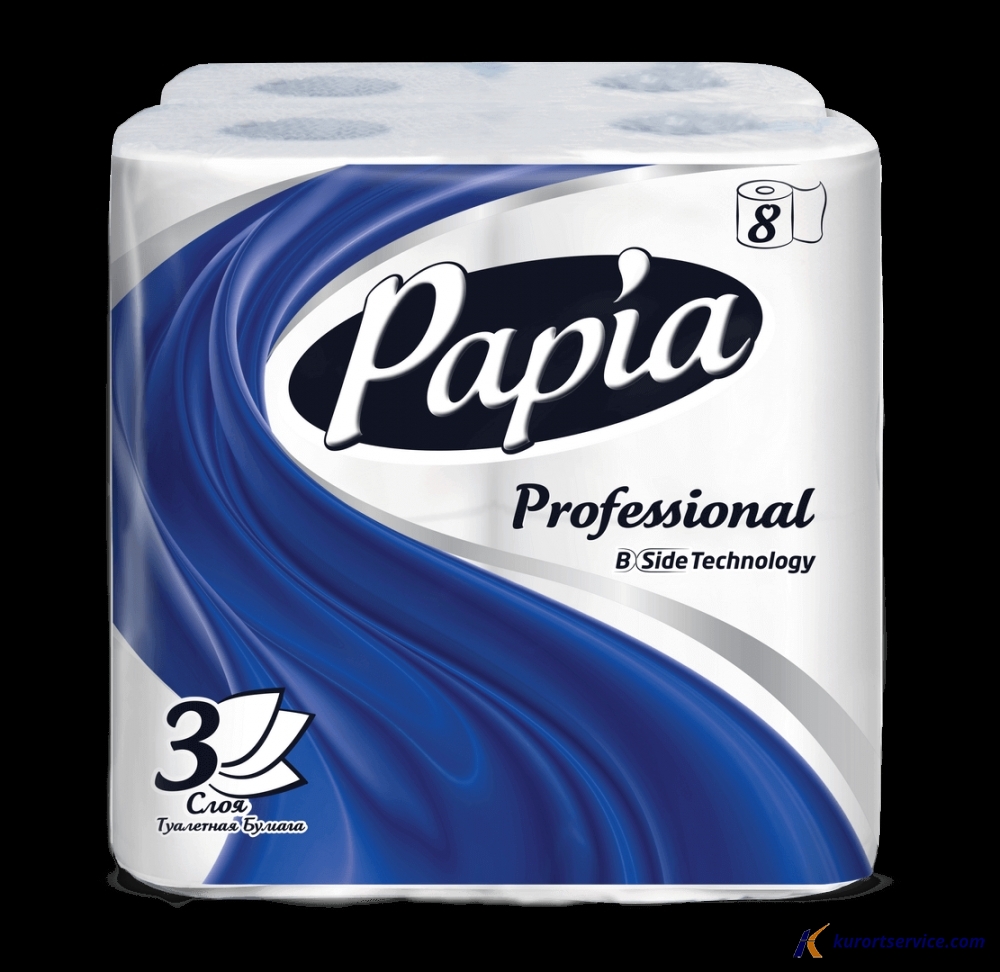 Туалетная бумага Papia Professional 3сл 20м 8рул 5036905