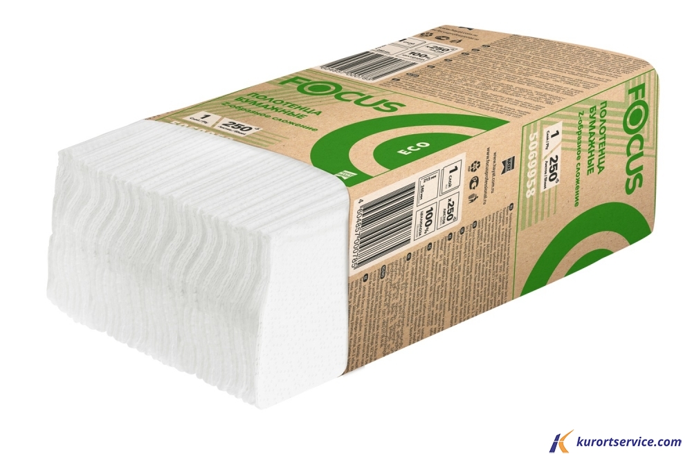 FOCUS Бумажные полотенца Eco Z сложение 1сл 250л 5069958