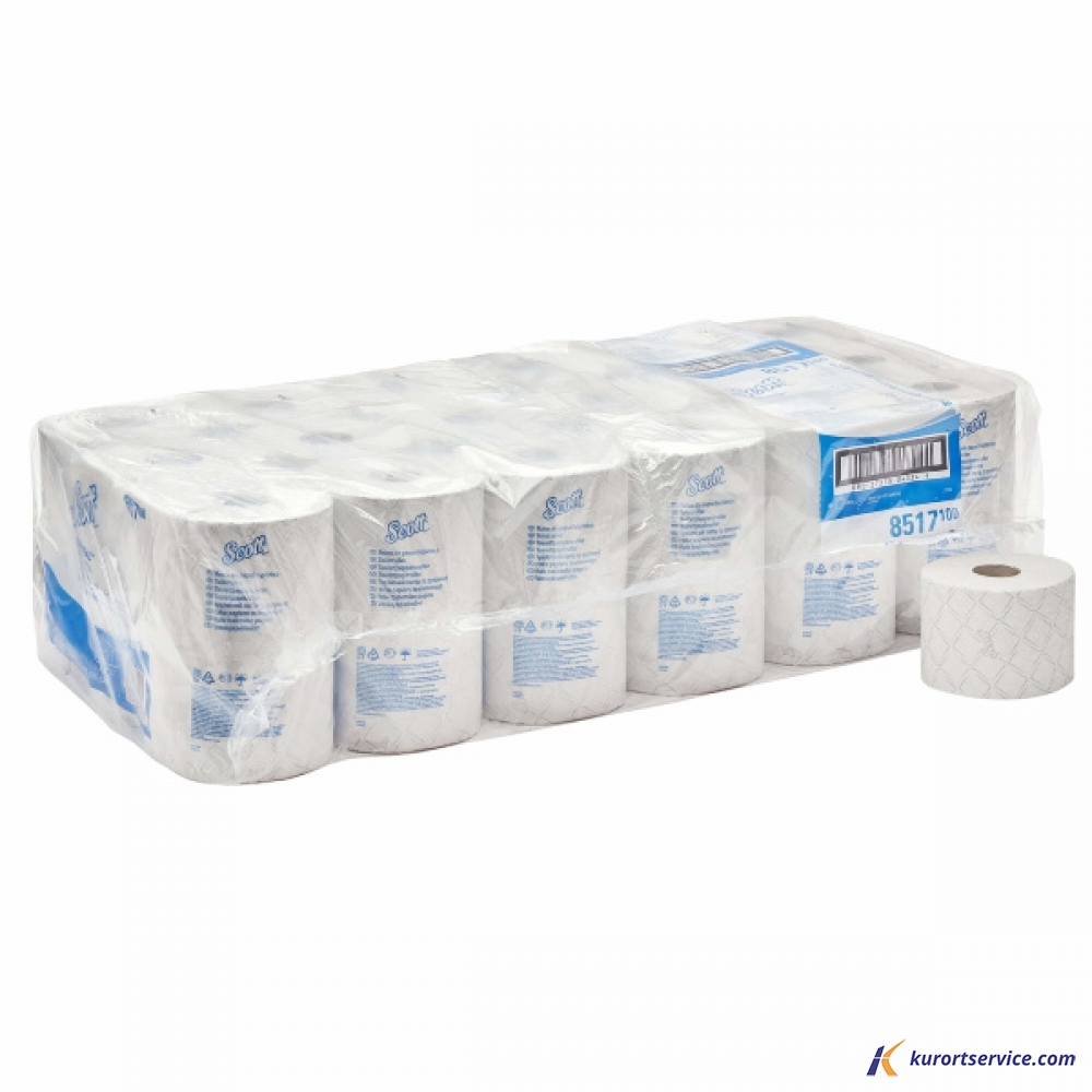 Туалетная бумага в стандартных рулонах Scott Essential 600л,2 слоя, 6рул в 