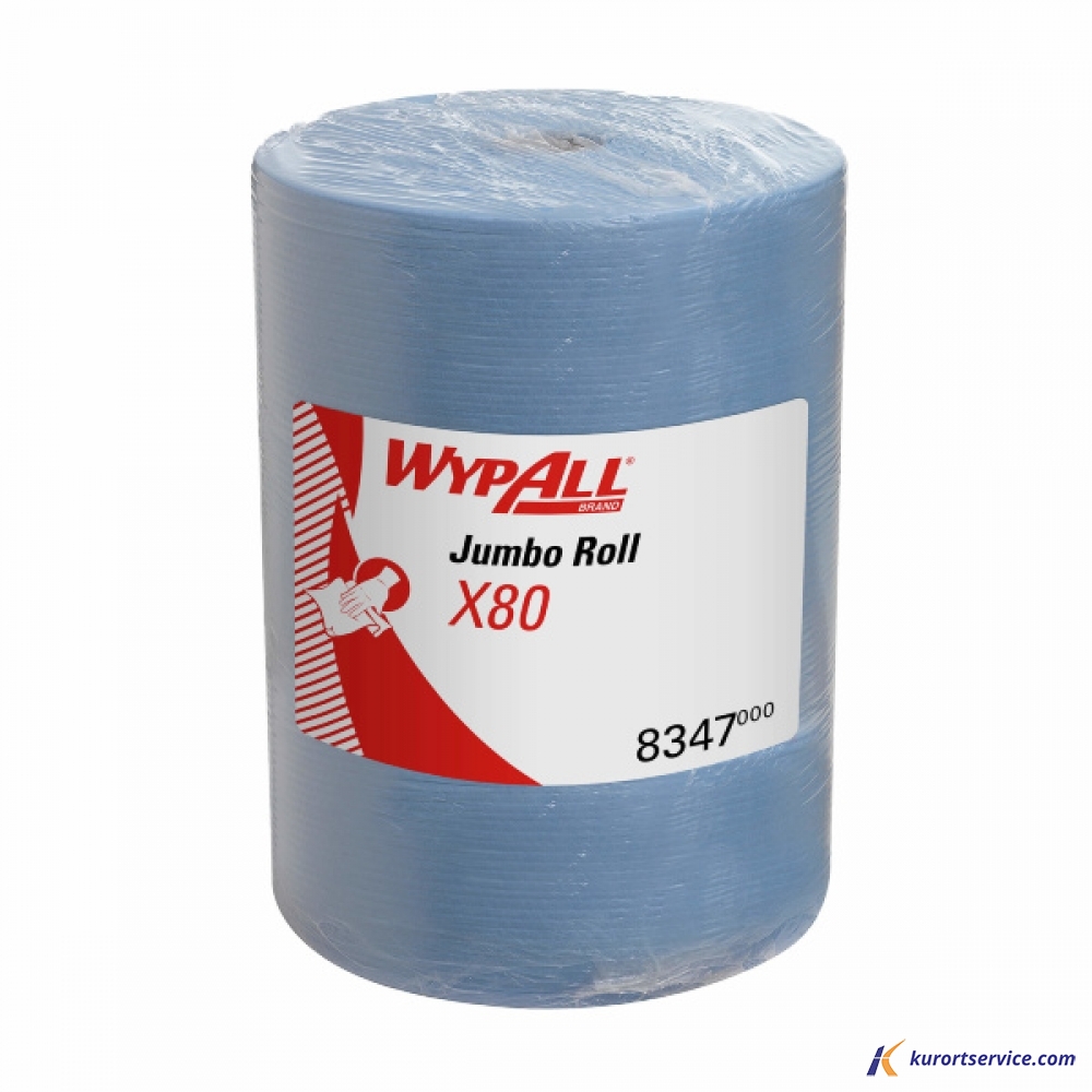 WypAll X80 Протирочный материал в рулонах  голубой (1 рулон 475 листов)