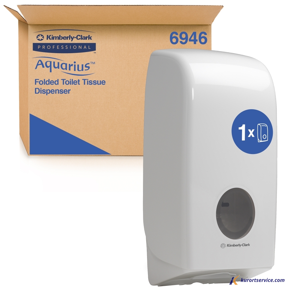 Диспенсер для туалетной бумаги в пачках Aquarius белый