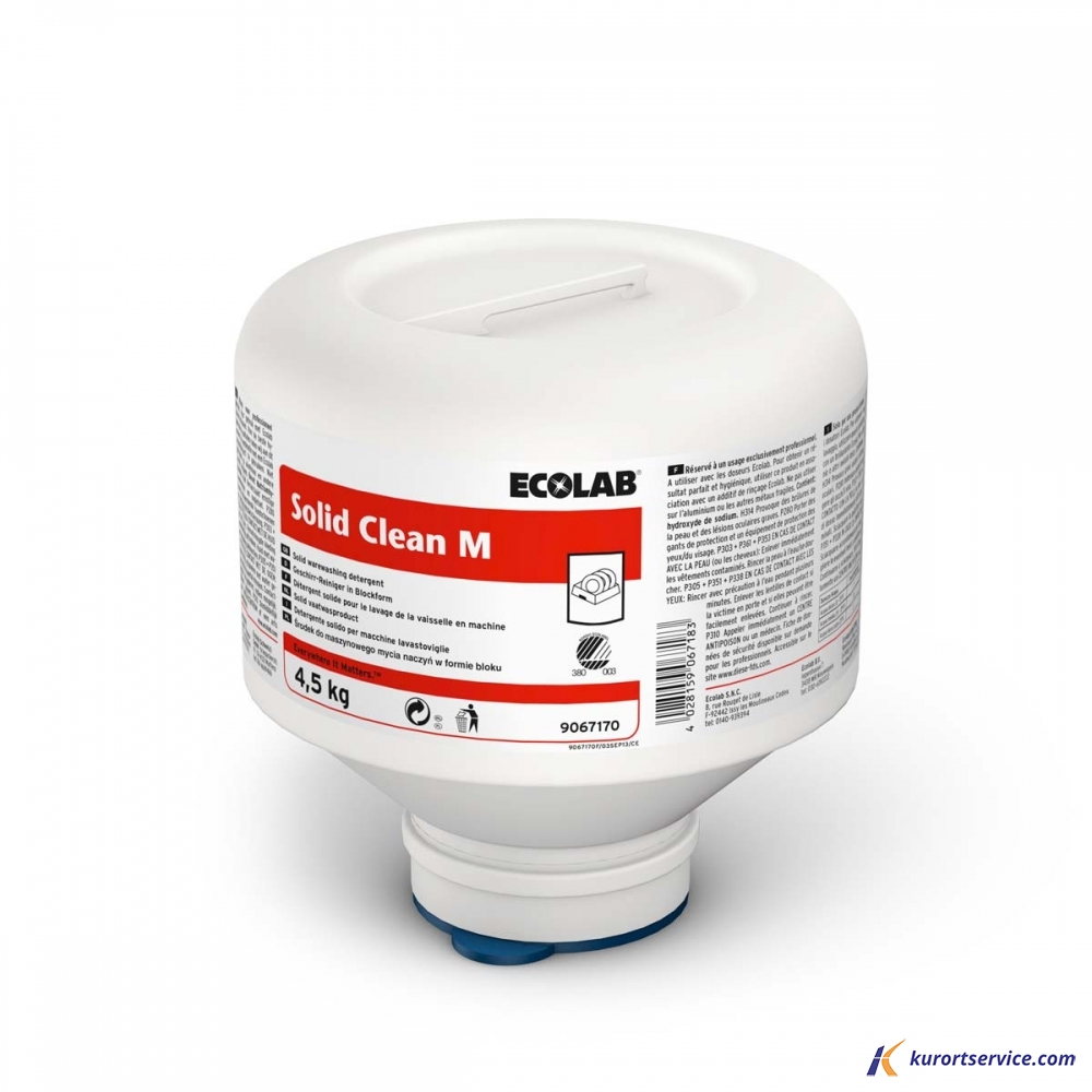 Ecolab Solid Clean M твердое моющее средство для посудомоечных машин 4,5кг