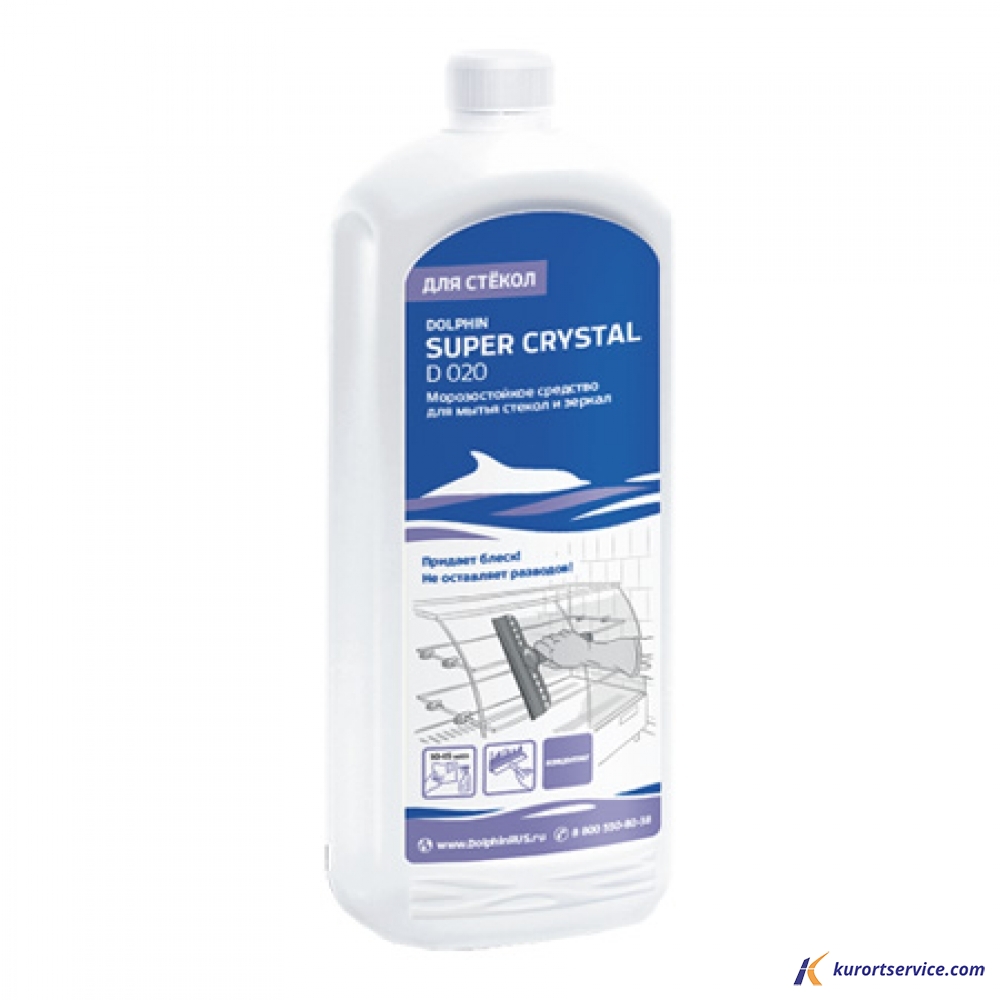 Dolphin Super Crystal Концентрированное средство для мытья стекол 12*1 л