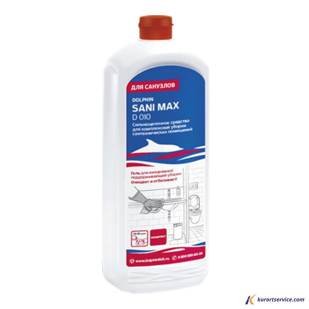 Dolphin Sani-Max Щелочное средство, для мытья и дезинфекции 12*1 л