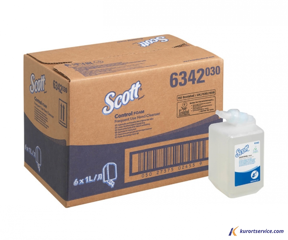 Жидкое мыло пенное в кассетах Scott Control для частого использования, 1 л