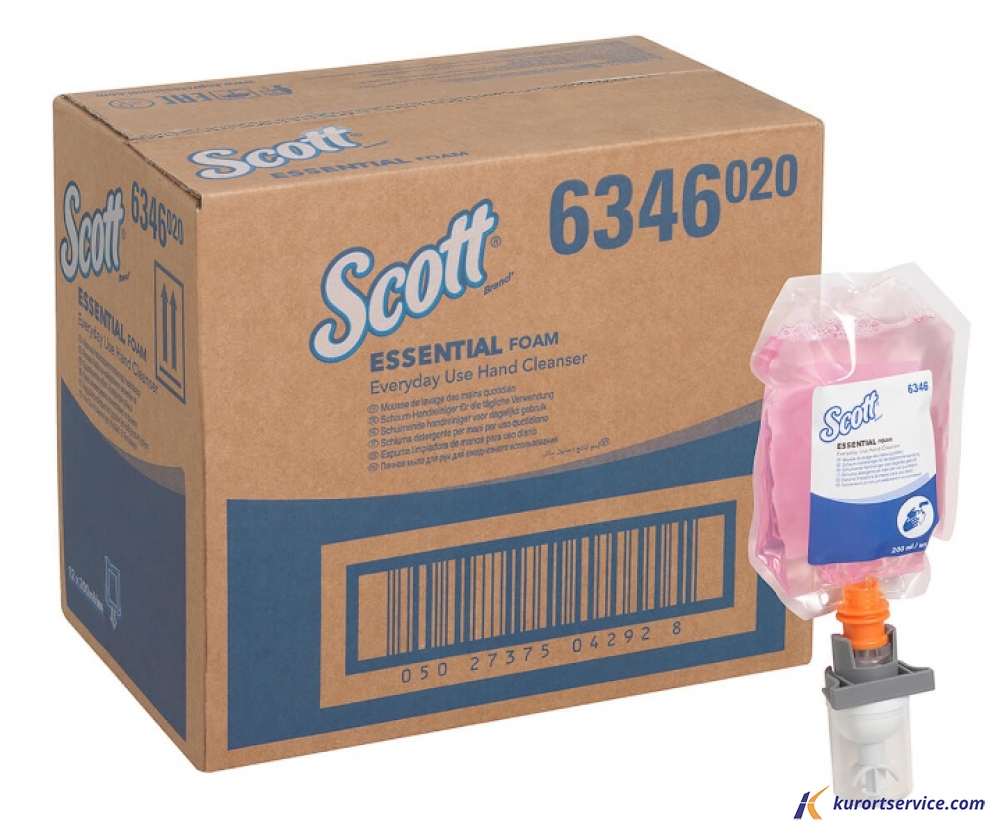 Жидкое мыло пенное для рук в кассетах Scott Essential, розовое, 200 мл