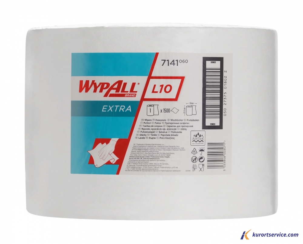 Протирочный материал в рулонах WypAll L10 Extra 1 слой, белый, 570 м 1 рул