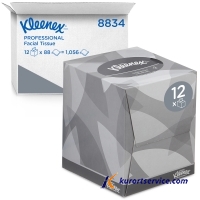KIMBERLY CLARK Салфетки косметические для лица Kleenex в кубе, 2 слоя, 88 л купить в интернет-магазине Курорт Сервис