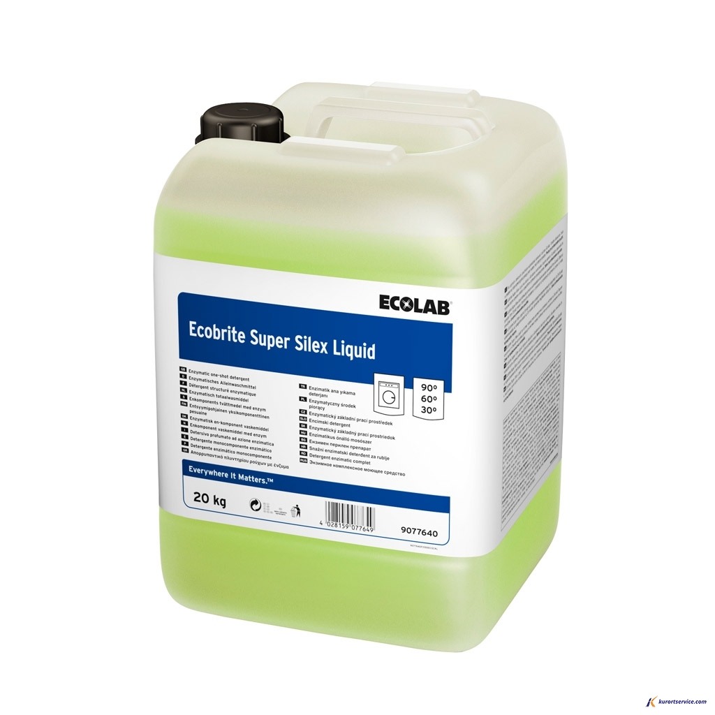 Ecolab Ecobrite Super Silex Liquid компл ср-во с энзимами для стирки 20кг купить в интернет-магазине Курорт Сервис