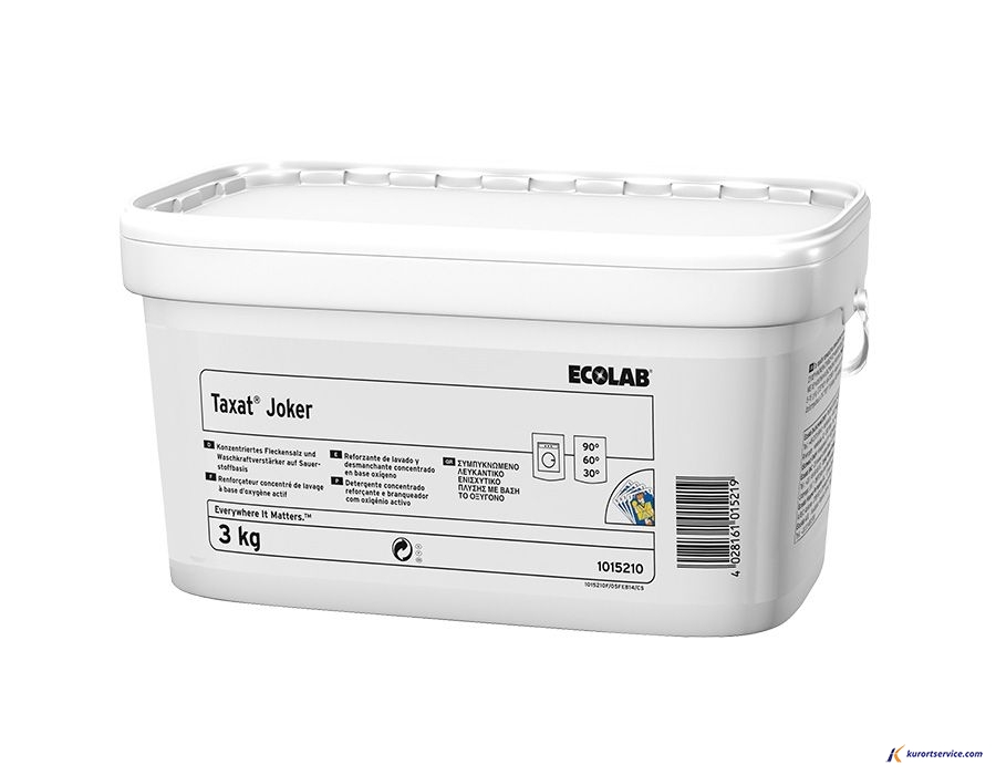 Ecolab Taxat Joker отбеливатель на основе кислорода порошок 3кг купить в интернет-магазине Курорт Сервис