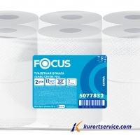 Туалетная бумага FOCUS Jumbo с центральной вытяжкойl 207м, 2сл.12шт/кор ана купить в интернет-магазине Курорт Сервис