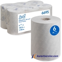 Бумажные полотенца в рулонах Scott Essential Slimroll белые, 1 слой, 190 м купить в интернет-магазине Курорт Сервис