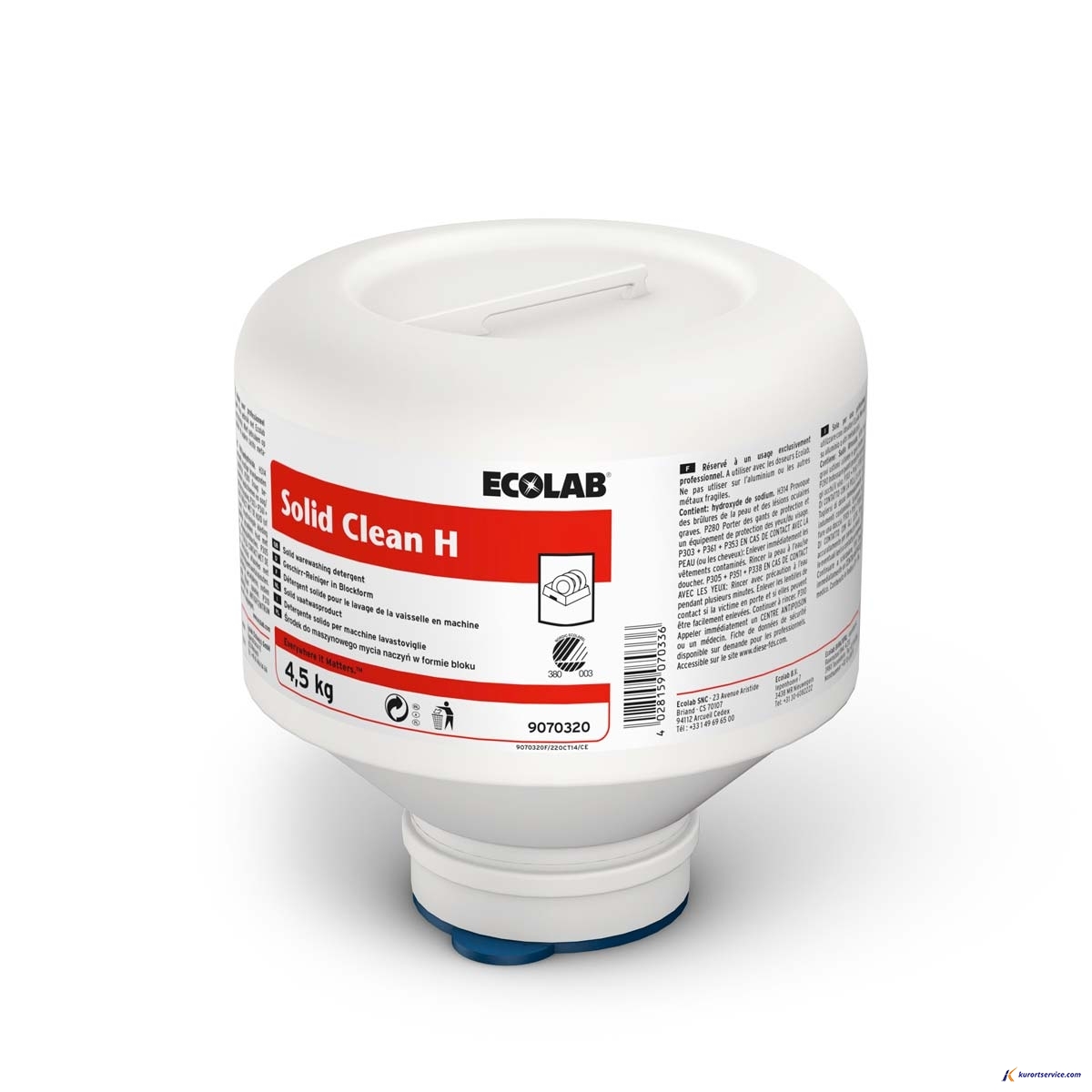 Ecolab Solid Clean H твердое моющее средство для ПММ для жесткой воды 4,5кг купить в интернет-магазине Курорт Сервис