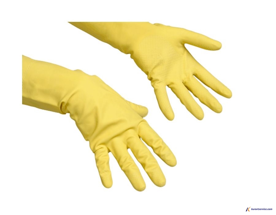 Vileda Professional Перчатки латексные многоцелевые S (желтый) 100758 купить в интернет-магазине Курорт Сервис