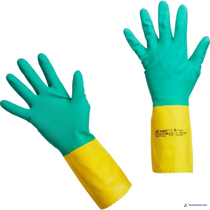 Vileda Professional Перчатки латексные усиленные S (зеленый) 120267 купить в интернет-магазине Курорт Сервис