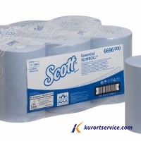 Бумажные полотенца в рулонах Scott Essential Slimroll голубые, 1 слой, 190  купить в интернет-магазине Курорт Сервис