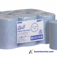 Бумажные полотенца в рулонах Scott Slimroll голубые 1 слой, 165 м, 6 рул/ко купить в интернет-магазине Курорт Сервис