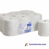 Бумажные полотенца в рулонах Scott белые, 1 слой, 304 м, 6 рул/ упак купить в интернет-магазине Курорт Сервис