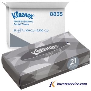 KIMBERLY CLARK Салфетки косметические для лица Kleenex, 2 слоя,100 л, 21,5*