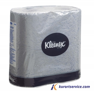 Туалетная бумага в стандартных рулонах Kleenex, 2 слоя, 25м, 200 л, 4 рул/с