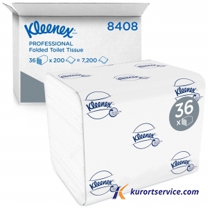 Туалетная бумага в пачках Kleenex Ultra с логотипом, 2 слоя, 200 л