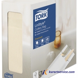 Tork LinStyle® конверты для столовых приборов кремовые  6 шт/кор