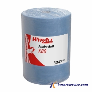 WypAll X80 Протирочный материал в рулонах  голубой (1 рулон 475 листов)