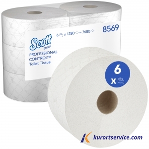 Туалетная бумага в больших рулонах с центральной подачей Scott Controll 