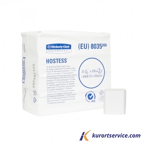 Туалетная бумага листовая Hostess двухслойная 250 л 32 шт/уп