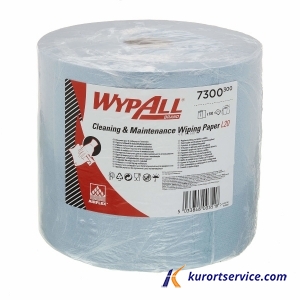 Протирочный материал WypAll L20 в рулонах, 2 слоя, голубой, 500 листов