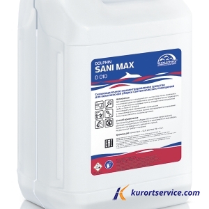 Dolphin Sani-Max Щелочное средство, для мытья и дезинфекции 3*5 л