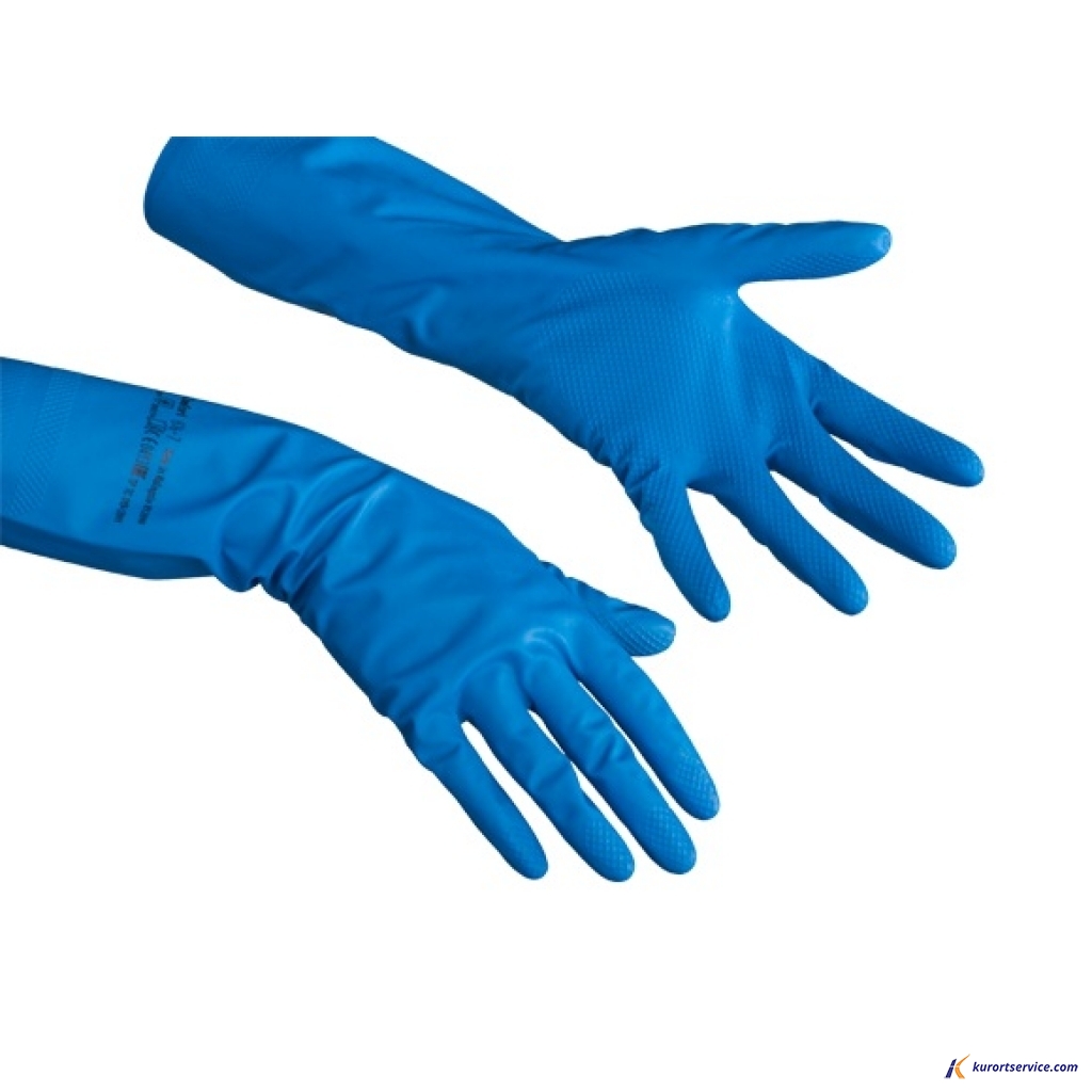 Vileda Professional Перчатки латексные многоцелевые M (синий) 100753