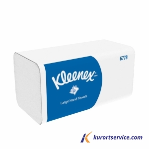 Бумажные полотенца в пачках Kleenex белые, 2 слоя, 124л, 15 пач/кор