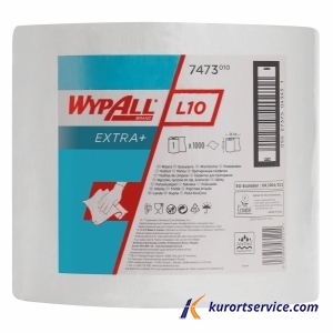 Протирочный материал WypAll L10 Extra+ в рулонах однослойный белый 1 рул х 